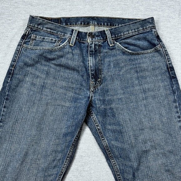 Levis Mens Blue Denim Jeans 559 Relaxed Straight Fit Mid Rise Cotton W34 L32 - Picture 3 of 13